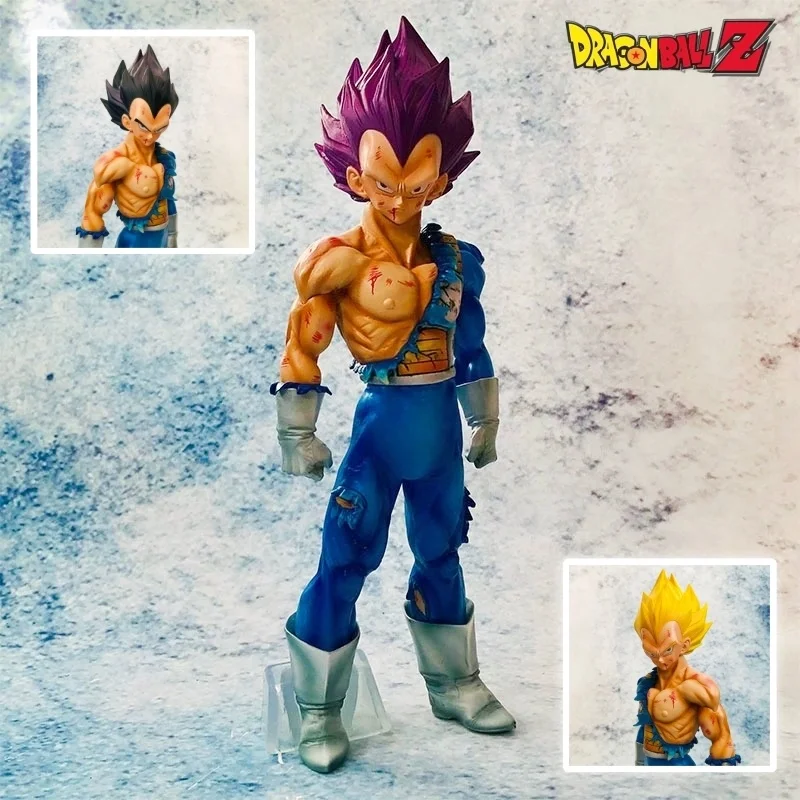 In Stock Dragon Ball Ultra Ego Vegeta Figure Replaceable Heads Vegeta Figurine 31cm Pvc Action Figures Anime Statue Model Toys