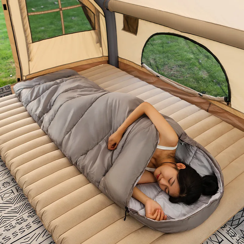 

Утолщенный хлопковый спальный мешок для взрослых Four Seasons, удобный портативный домашний конверт для кемпинга, отеля, пыленепроницаемый