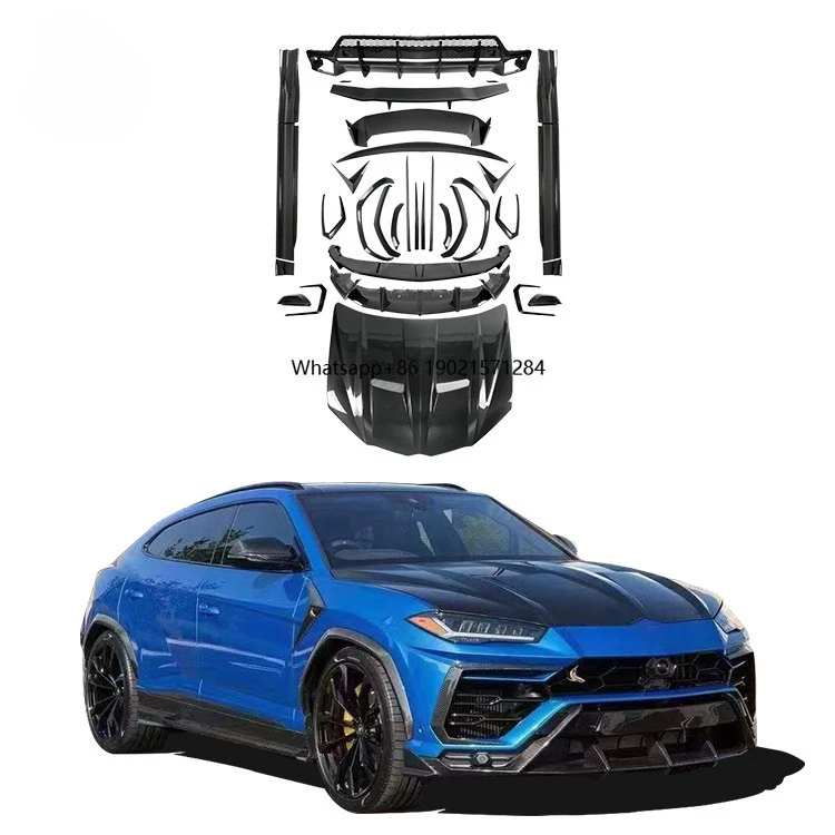 Factory Price TOP Style Carbon Fiber Auto Parts Front Lip Side Skirts Rear Diffuser Wing Hood for URUS Carbon Fiber