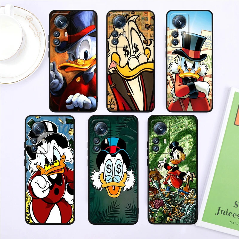 Disney McDuck Scrooge Cool For Xiaomi Mi 13T 13 12T 12 11T 11i 11 A3 10T 10 9 Pro Lite Ultra 5G Black TPU Phone Case