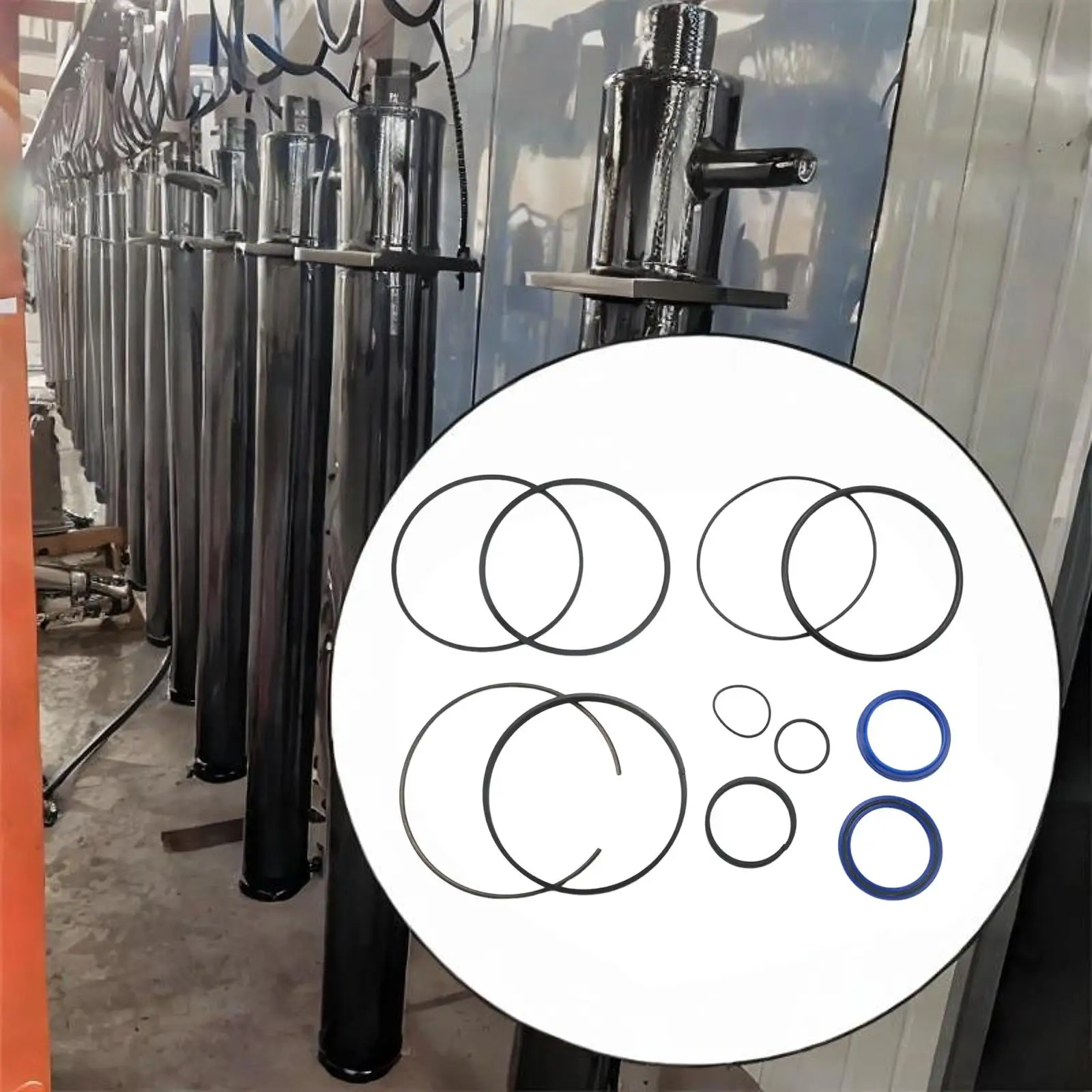 Reliable Cylinder Seal Kit for Hydraulic Splitter Upgrade O Rings Rubber Compatible for 5 Inch Bore X 2 Inch Rod
