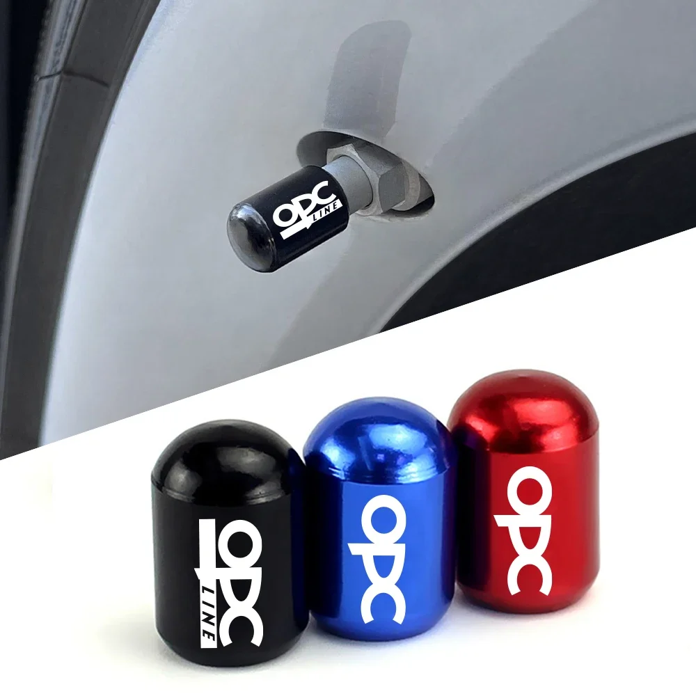 For Opel OPC LINE Astra G H J K F Corsa D Car Tire Valve Stem Caps Replaceable Aluminium Alloy Auto Wheel Valve Dust Cover