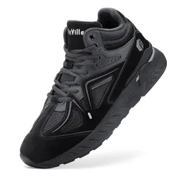 FitVille Men's High-Top Basketball Shoes Widened Lightweight Casual Sneakers Breathable For Male Swollen Feet Relieve Pain