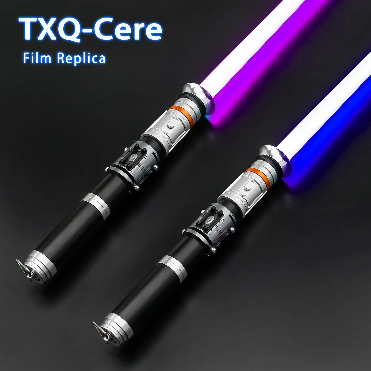 

TXQSABER Cere Replica RGB Pixel heavy sword Smooth Swing Metal Handle lightsaber Cosplay FOC jedi sword 12 Colors foc dueling