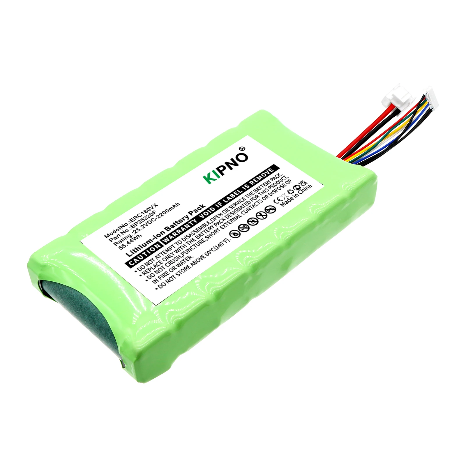 KIPNO Аккумулятор для пылесоса 25,2 В/2200 мАч BP25220F для Eureka NEC180 Pro, Midea VSS1800