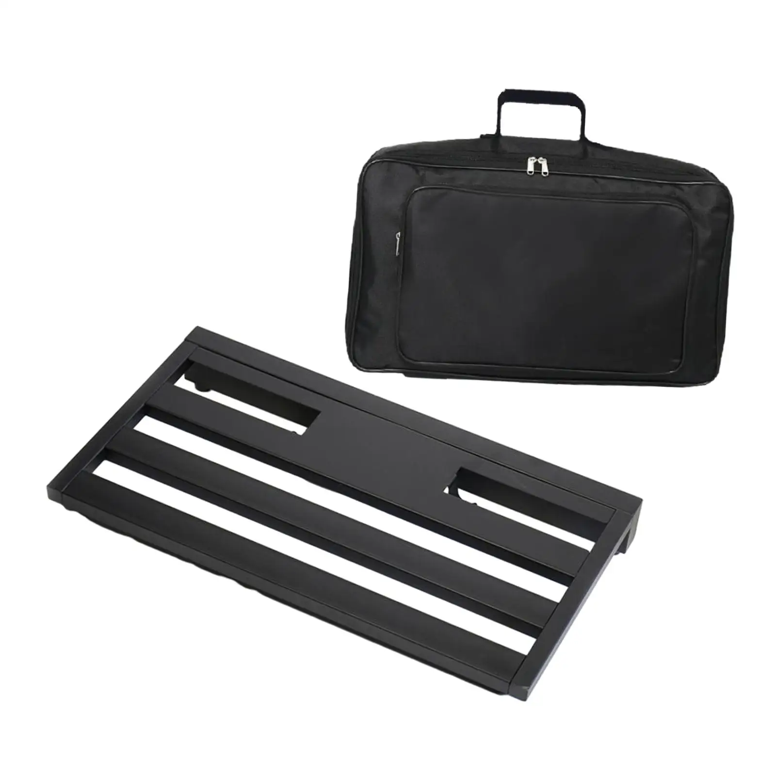 Tablero de Pedal de guitarra portátil, tablero de Pedal de efecto de aleación resistente con bolsa de 22 "x 12,4" para instrumento Musical, suministros de bajo de guitarra