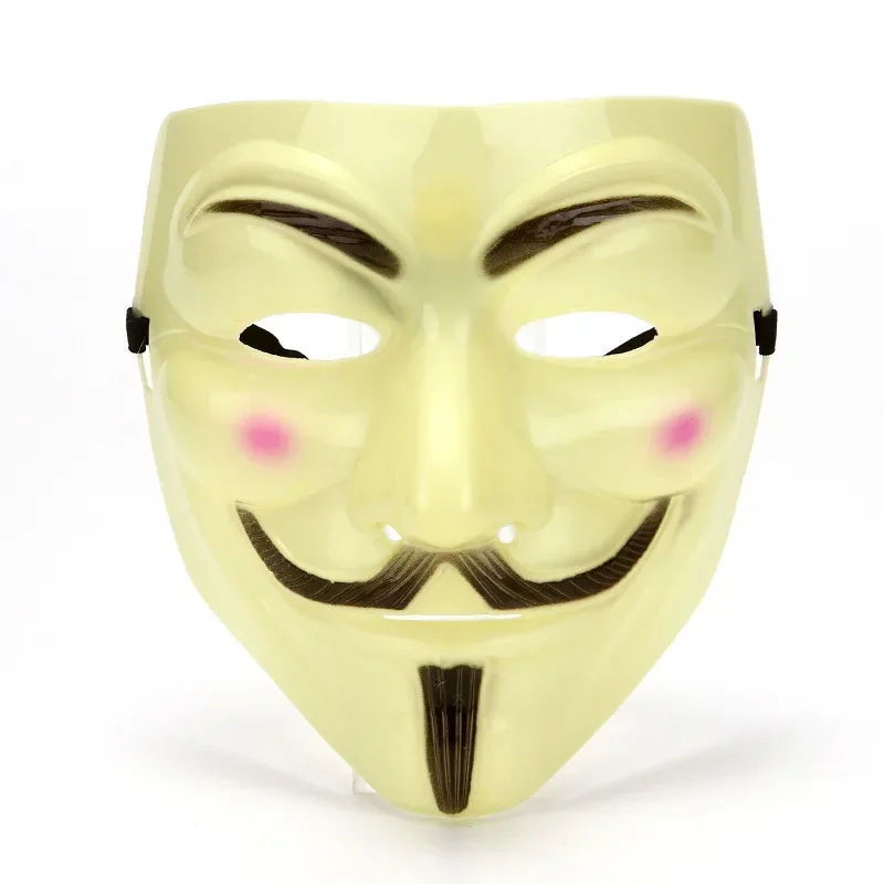 V wie Vendetta Guy Fawkes Maske Film Cosplay Hacker Anonymous Halloween Weihnachtsfeier Kostümzubehör für Erwachsene und Kinder