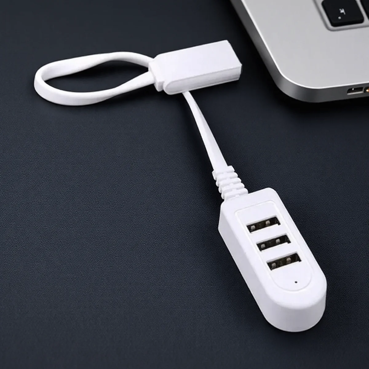 

30/120cm 3 Port USB Hub with Built in Cable Portable Data Hub Extender Charging Power Port for Laptop PC Phone Tablet Devices