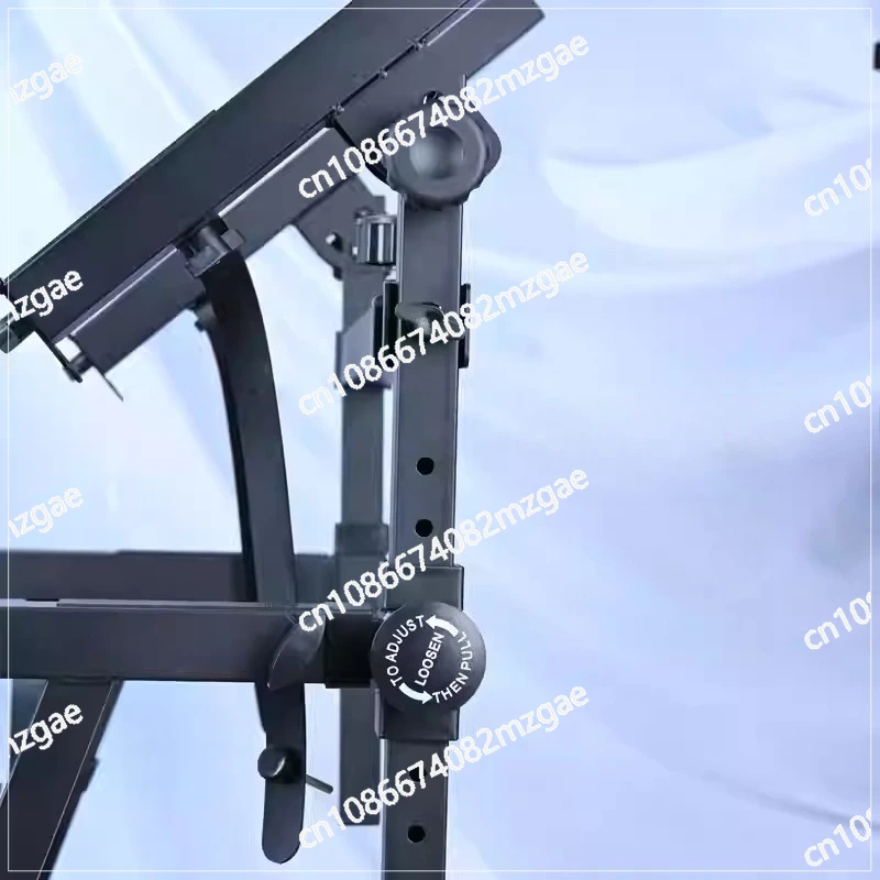 Double-Layer Reinforced Metal Z-Shaped Keyboard Piano Stand with 2-Inch Casters Electronic Keyboard Stand with Height Adjustment