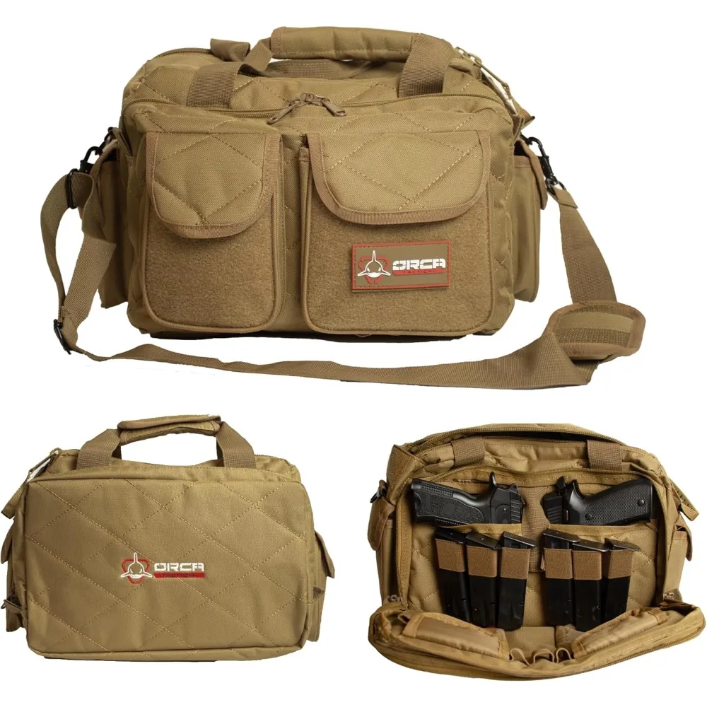 

High Quality Gun Range Bag – Compact Pistol Revolver Range Bag for Handguns and Ammo – Self Standing Gun Bag