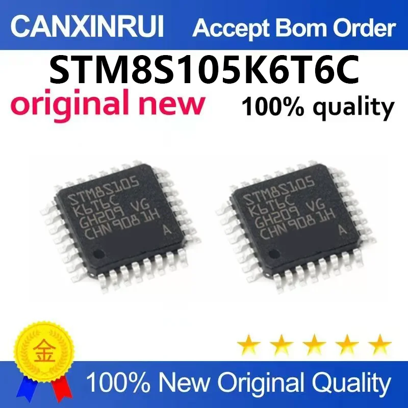 （5pcs-100pcs）New stock STM8s105K6T6C STM8S package LQFP-32 microcontroller chip with 8-bit microcontroller