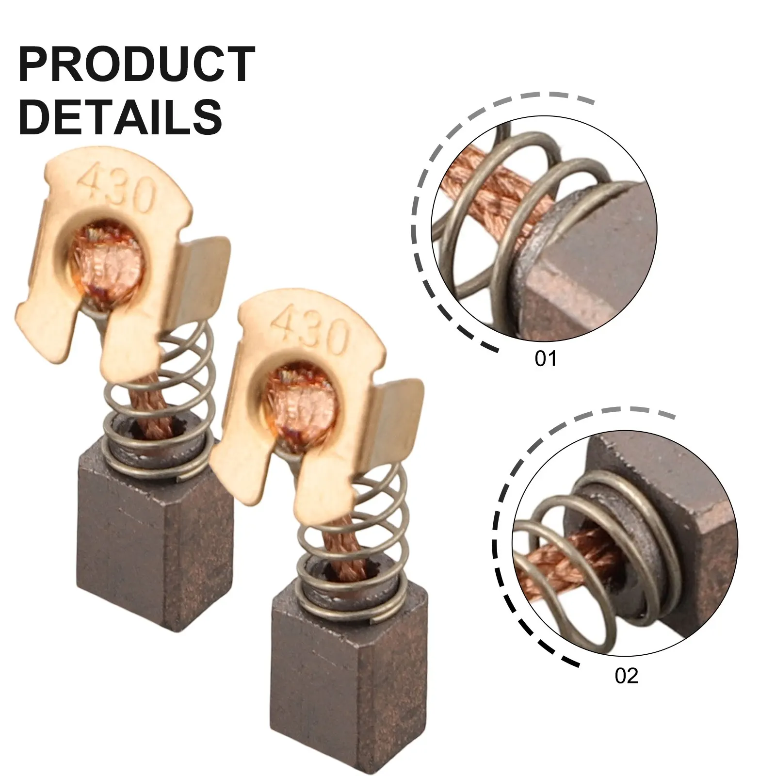 

BGA450 BGA452 Carbon Carbon Brushes Workshop Equipment Metal Metalcarbon Replacement Size 7710mm Spring Bga450
