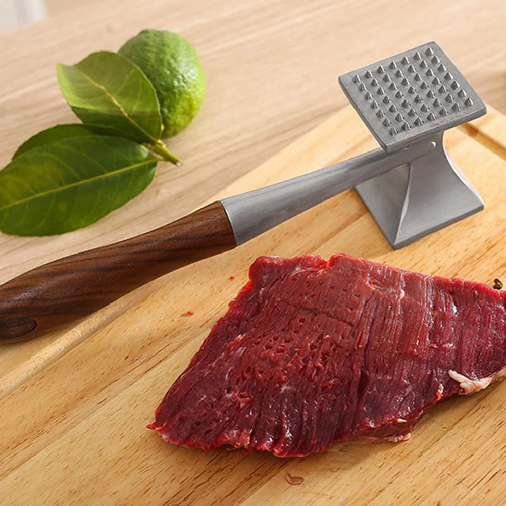

Meat Mallet Dual-Sided Heavy Duty Zinc Alloy Meat Tenderizer Tool Kitchen Hammer Large Surface for Marinating Tenderizing
