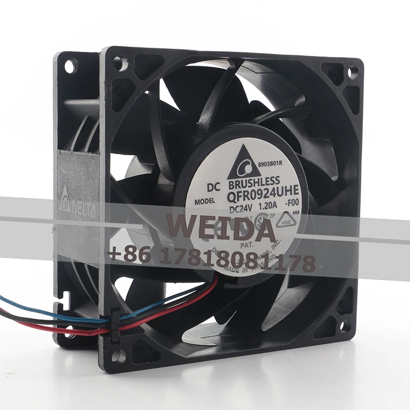 New Delta DC 24V 1.20A AC EC 90X90X38MM Cooling Fan QFR0924UHE 9038 Double ball converter 9CM High air volume violent