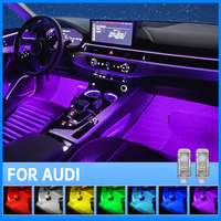 For Audi A1 8X A3 8V 8Y A4 B8 B9 A5 8T A6 C6 C7 C8 A7 A8 D3 D4 D5 Q2 Q3 8U F3 Q5 8R FY Q7 4L 4M LED Car RGB Footwell Lamp