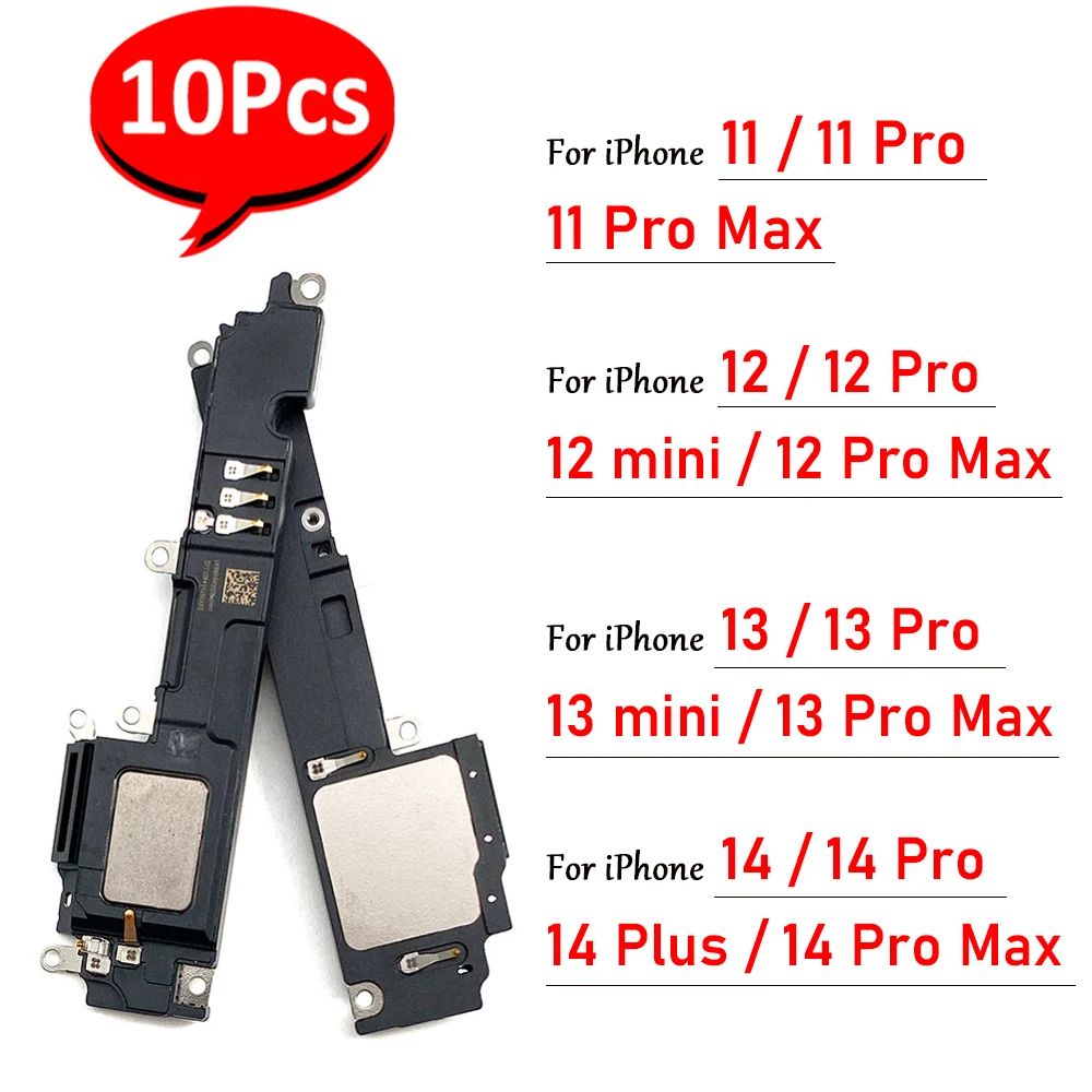 

10Pcs，NEW Buzzer Ringer Loud Speaker Loudspeaker Flex Cable Ribbon For iPhone 11 Pro 12 mini 13 Pro Max 14 Plus