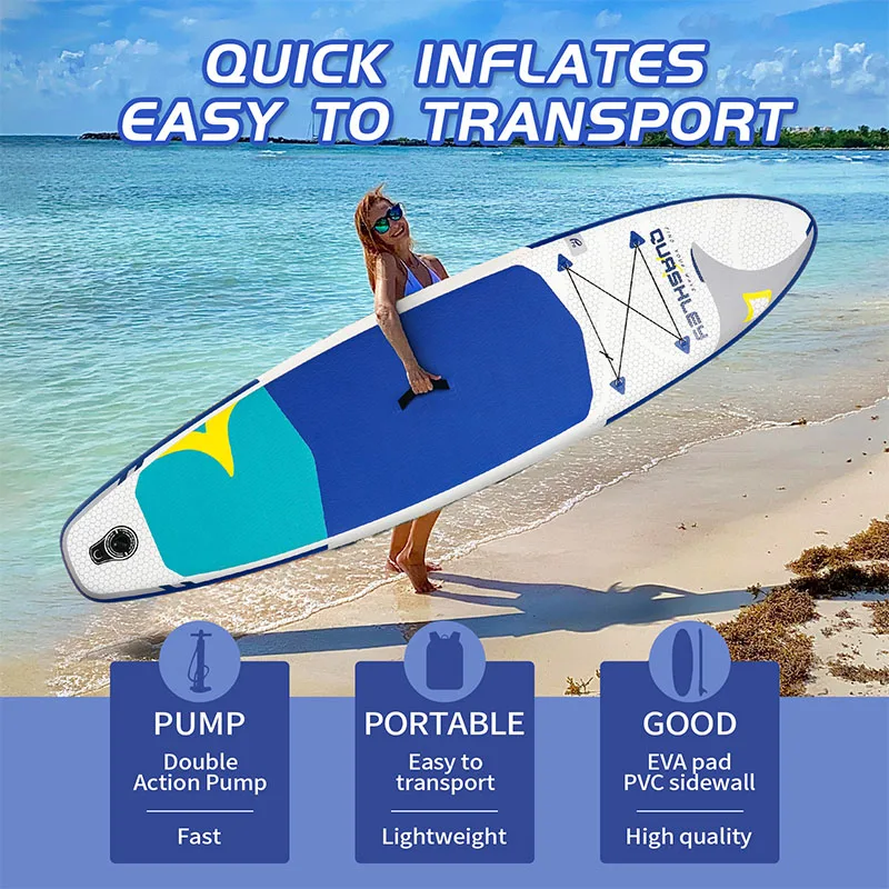 Stand Up Paddle Board, 320*81*15cm, Inflatable Sup Board, Surfboard, Water Skiing with Accessories