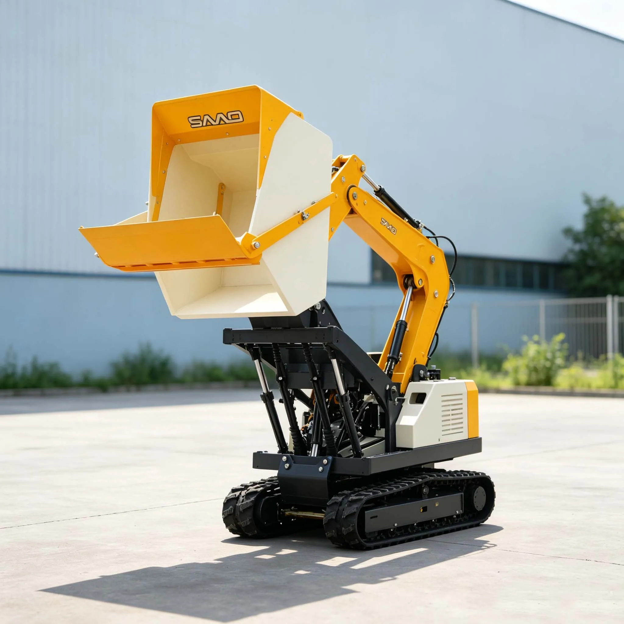 Smooth-running articulated dumper 3 wheel motorcycle dumper mini dumper cingolato della piattaforma di raccolta idraulica