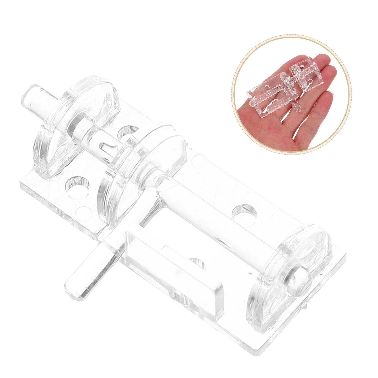 

Transparent Door Bolt Hasp Slide Latch for Apartment Bedroom Bathroom Acrylic Durable Mini Locks Easy Install