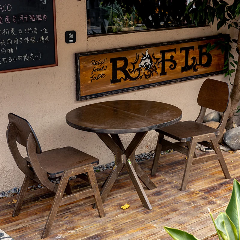 Folding Round dining table Household Casual coffee table Negotiation balcony Flower polygon table outdoor furniture for balcony