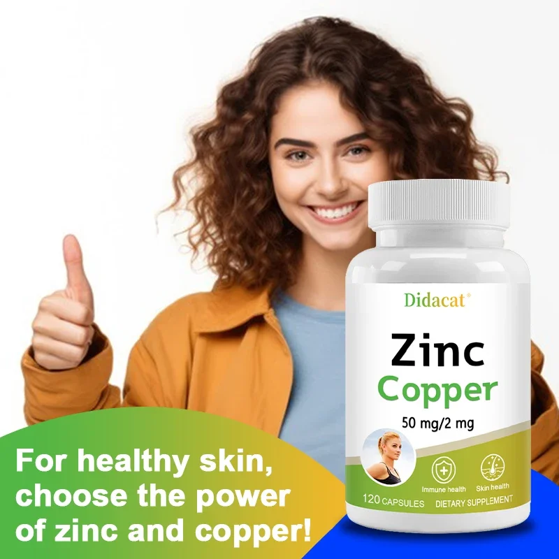 Le capsule di zinco e rame supportano la difesa immunitaria del corpo e promuove la pelle sana, ultra assorbibili, non OGM, senza glutine, vegane