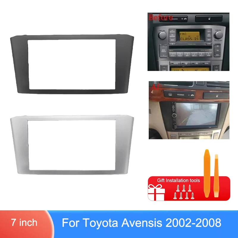 

7 Inch Car Stereo Dash Trim Bezel For Toyota Avensis 2002-2008 Radio Fascia Frame Adapter