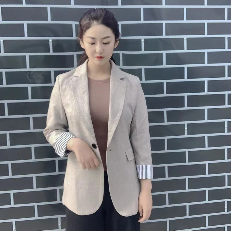 

Elegant Coats Single Button Minimalist Outwear Long Sleeve Blazers Women Trendy Patchwork Korean Chic Spring Loose Pockets Lady