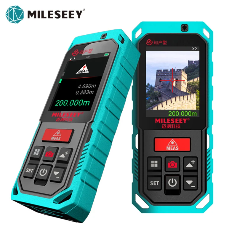 Imagem -02 - Medidor de Distância a Laser ao ar Livre Rangefinder Bluetooth Profissional Dispositivo de Medição com Câmera Qualquer Pontos 200m Mileseey-s2