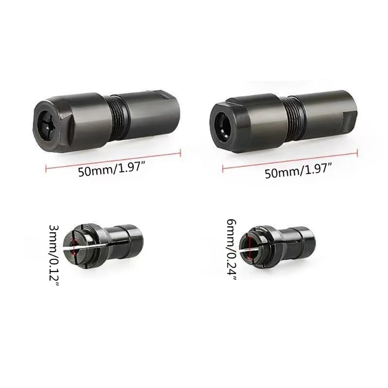 Efficient Direct Grinding Conversion Head Modified Adapter for 100 Type Grinder 3mm/6mm Collets for Fine Grinding