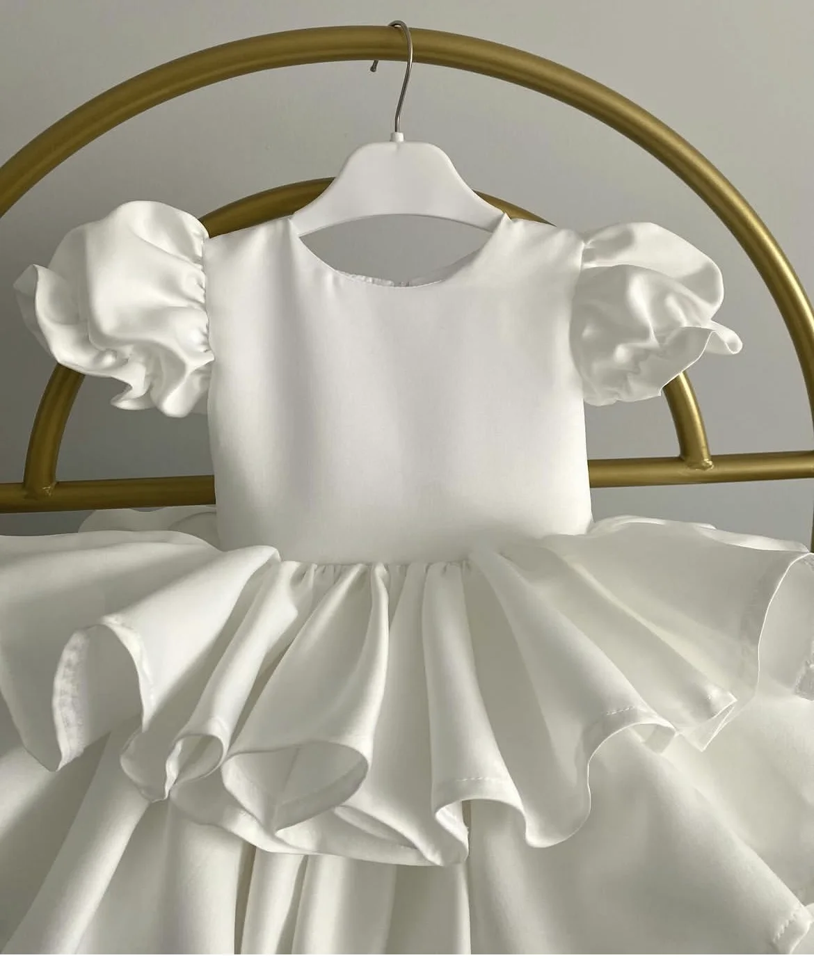0-12Y Baby Girl Summer White Turkish Vintage Lolita Princess Ball Gown Dress for Birthday Holiday Casual Eid Photography B93