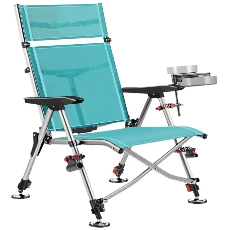 Ultra Light Foldable Fishing Chair Aluminum Alloy Portable Seat Multifunctional European Raft Small All Terrain Outdoor Gear