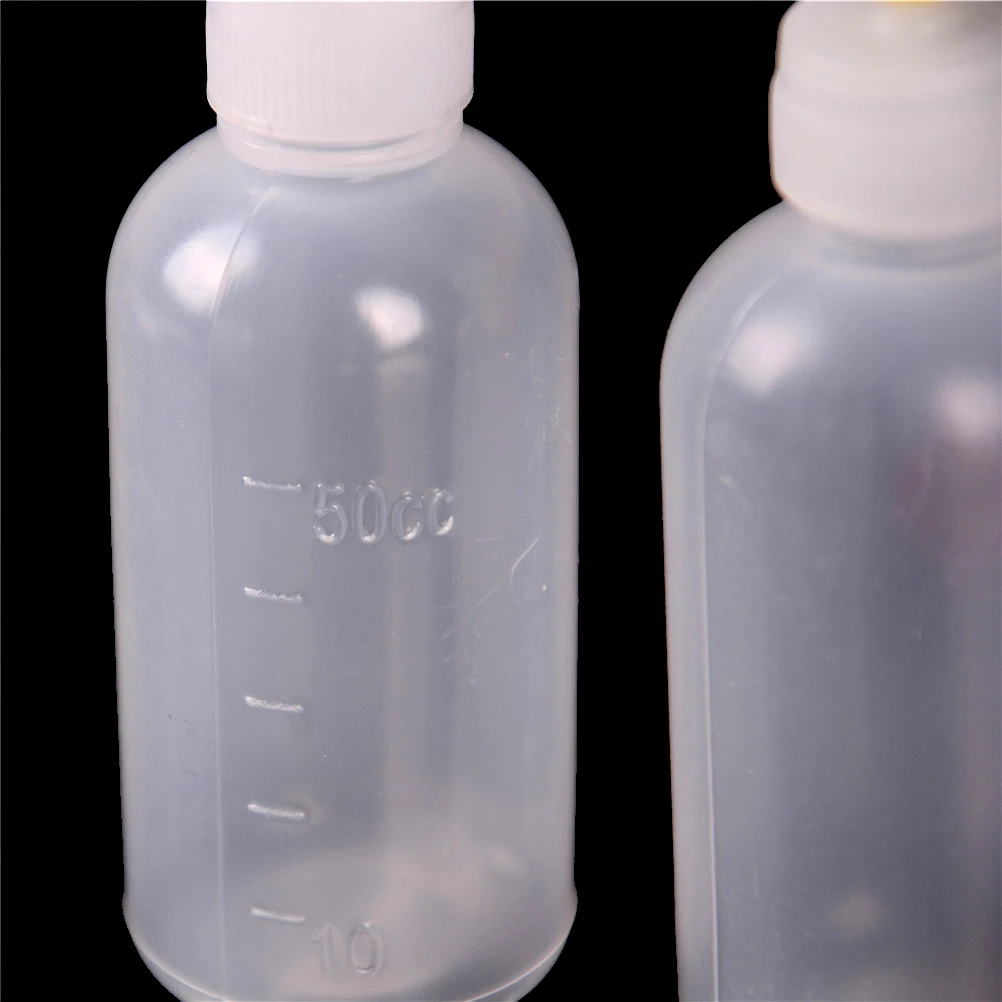50ML New Plastic Dispensing Bottle with Syringe Needle Multifunction Glue Alcohol Paint Bottle DIY Model Making