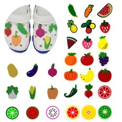 PVC Shoe Charms Shoe Accessories vegetable Shoe Decoration fruit Shoe Buckles for Clog Sandals X-mas Gifts  Buckle