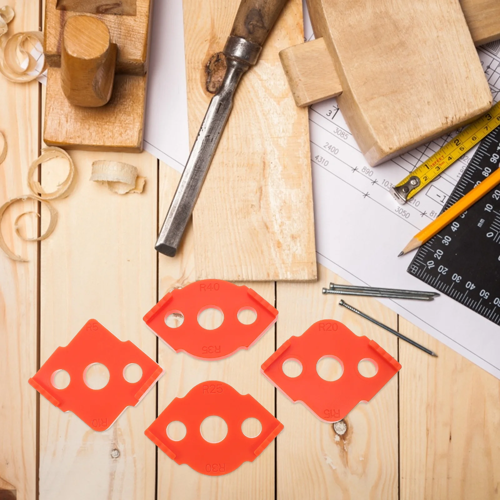 

1Set Woodworking Router Template Radius Corner Accessory Durable ABS Rounded Corner Guide Quick Radius Routing Template