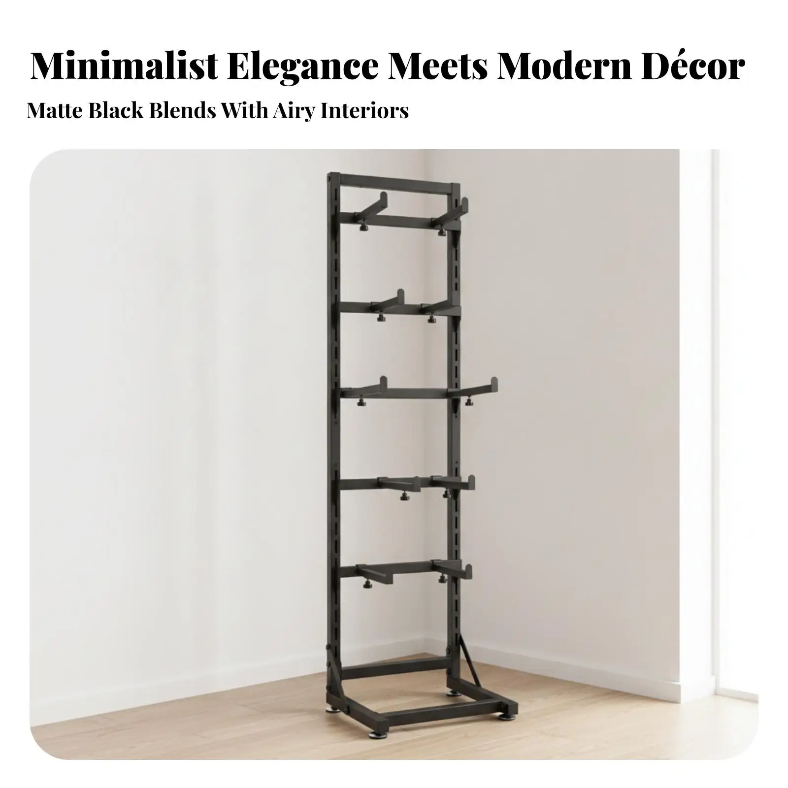 Adjustable Car Storage Rack in Black Metal for RC Car Kits to Build Display Stand with Precision Hooks