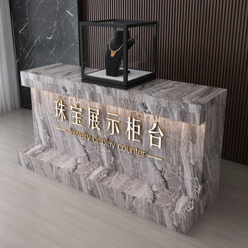 [Customized] custom portable store jewelry display table glass jewelry display table shop