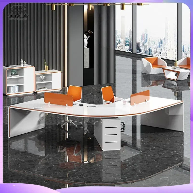 Modern Office Desk for Home and Business Adjustable Height Computer Desk with Storage Drawers Ergonomic Standing Desk