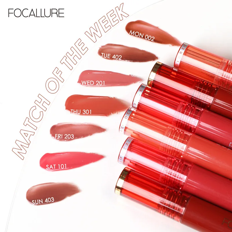 Focallure Shiny Nourish Lipgloss 17 Colors Long-Lasting Glossy Lipstick Waterproof Non-Stick Cup Cosmetic Moisturizing Lip Gloss