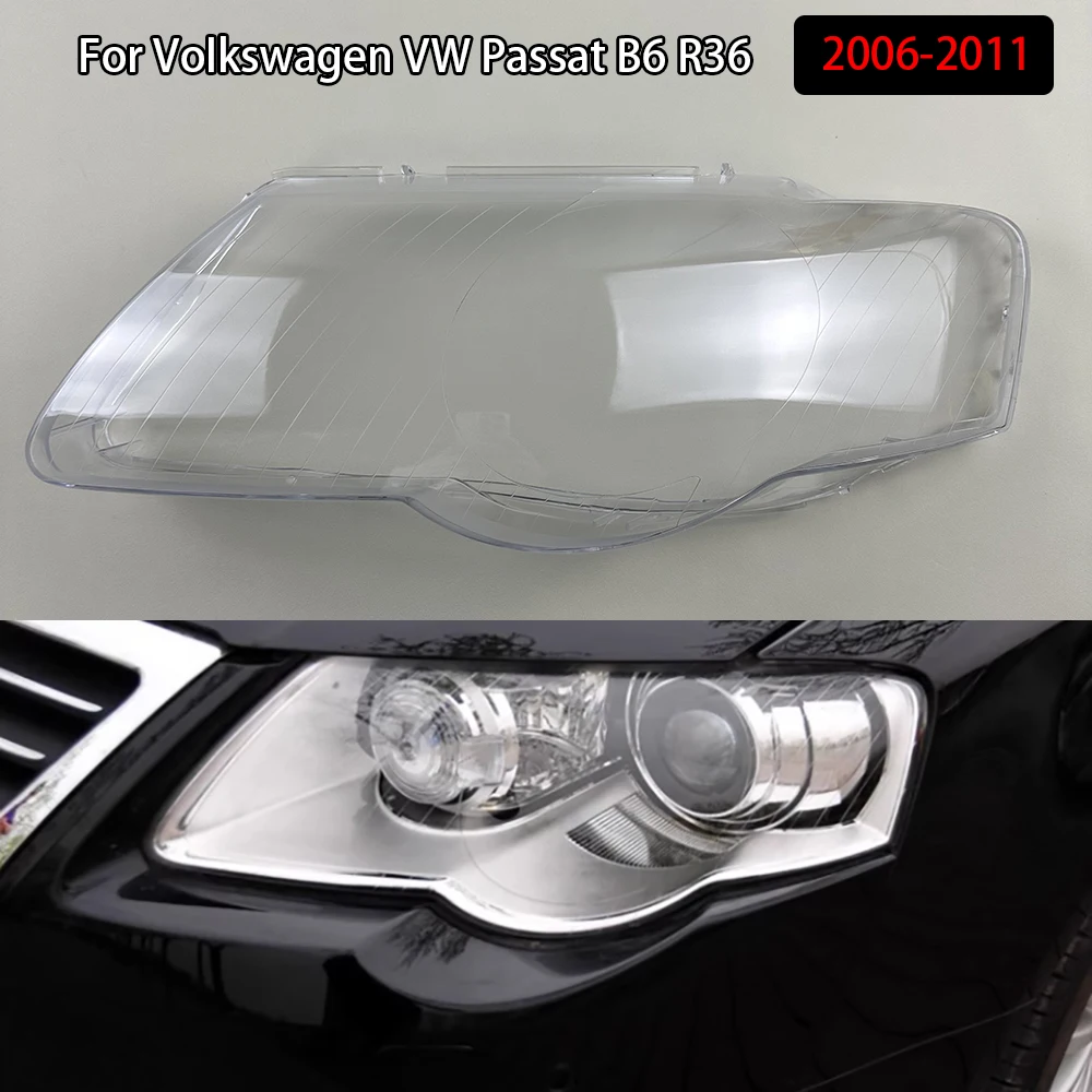 

For Volkswagen VW Passat B6 R36 2006-2011 Headlight Cover Transparent Cover Headlamp Shade Lampshade Shell Lamp Shell Glass Lens
