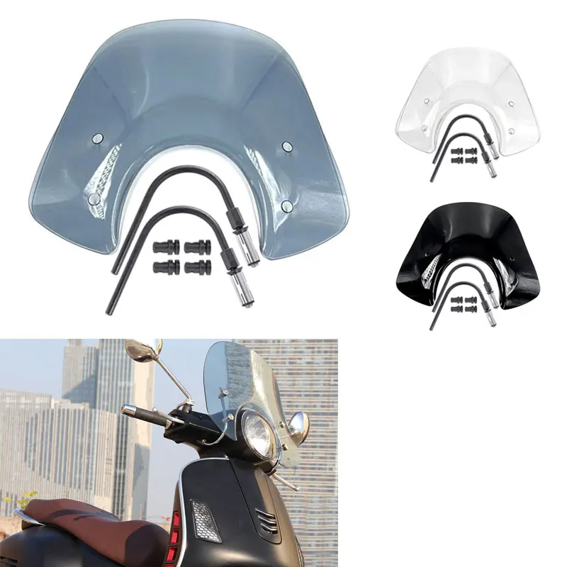 For Vespa GT300 200 GTS 250 LX 50 125 150 Motorcycle Wind Deflector Windshield Windscreen LX50 LX125 LX150 GT200 GTS250 GTS300