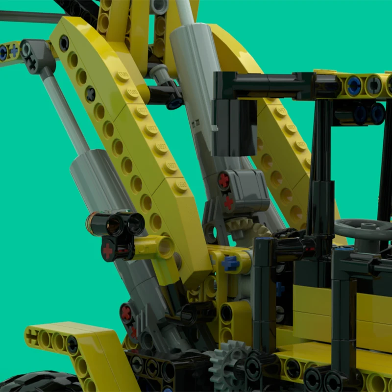 985pcs MOC Technical Front Loader 2.0 Fully Motorized Powered Up Bluetooth Phone Control Model Building Blocks Christmas Gift