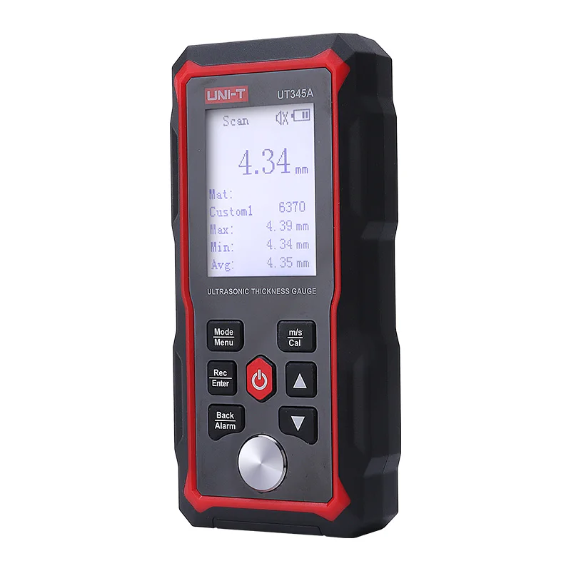 UNI-T High Accuracy Ultrasonic Thickness Gauge UT345A ;Chinese/English language switching/Multiple material measurement