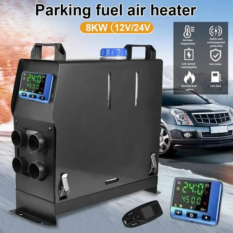 12V 8KW Car Diesel Heater Fuel-operated Low Noise Dry Parking Remote Webasto Seat Heating Fans Without Turning on The Engine