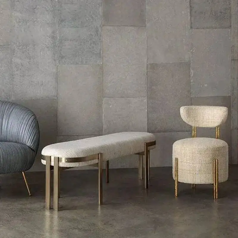 

Современные дизайнерские пуфы и табуреты для отелей и спален: роскошные оттоманки, табуреты для переобувания, простые подставки для ног, скамьи для прихожей