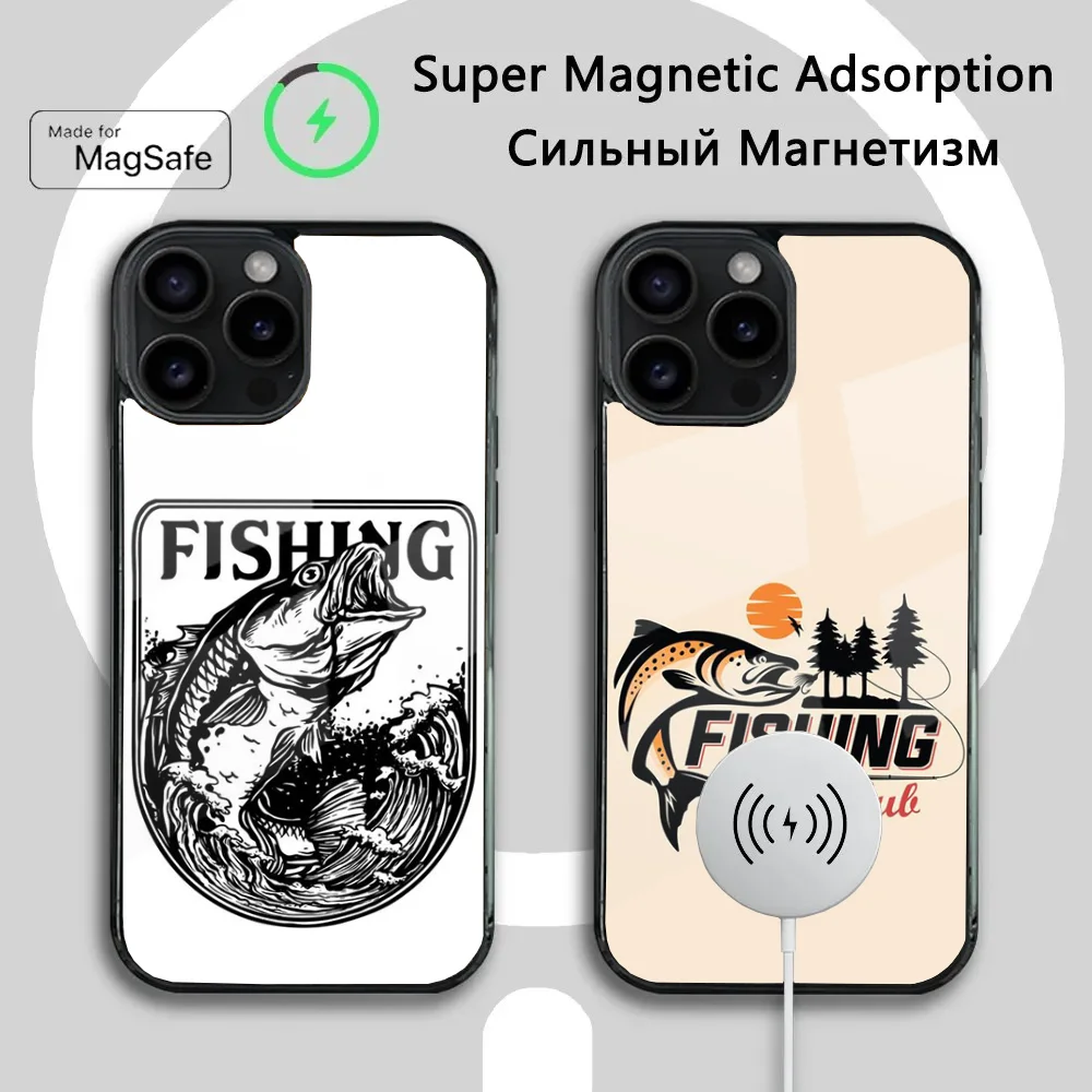 

Nash Fishing Logo Phone Case For iPhone 16 15 14 13 12 11 Plus,Pro,Max Mini Magsafe Magnetic Wireless Charging