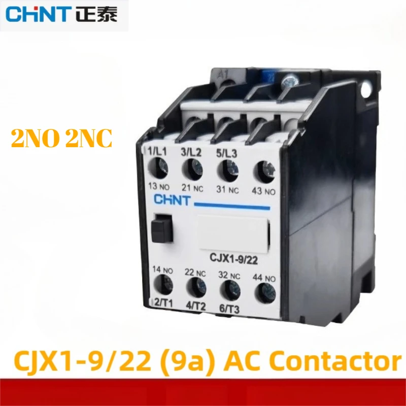 

Chint CJX1 AC Contactor (9/22 12/22 16/22) - 24V/36V/110V/220V/380V 2NO2NC for 0.75-7.5kW Motors