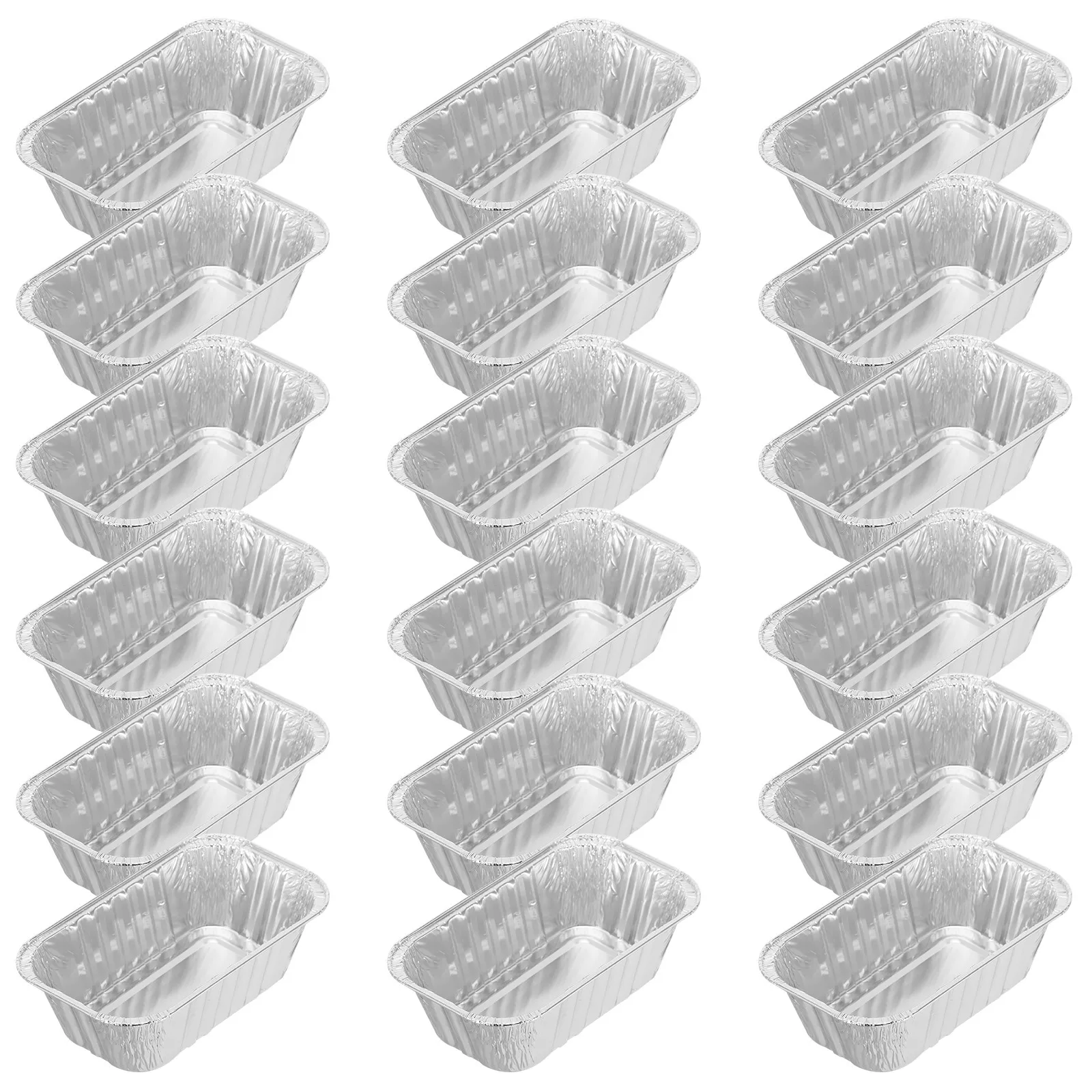 

50Pcs Aluminum Foil Loaf Pan Rectangular Non-Stick Bread Baking Mold Household Cake Box Bakery Supplies Loaf Containers