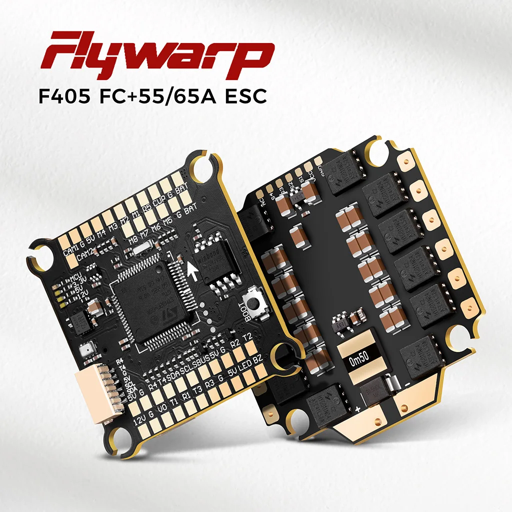 

FlyWarp F4 FC F405 F7 FC F722 Flight Controller 55A/65A 4in1 ESC 4-8S Stack ICM42688 30.5X30.5mm for FPV Drones rc airplane