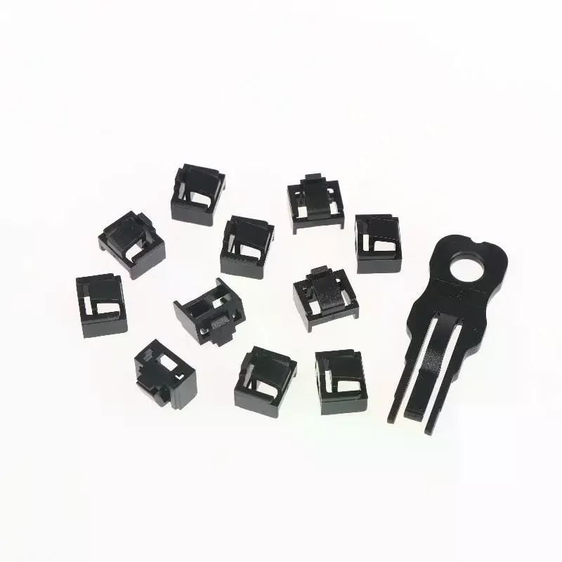 10pcs RJ45 Port Lock With 1Key Ethernet Hub Port RJ45 Female Anti Dust Cover Cap Protector Compatible With Computer Router