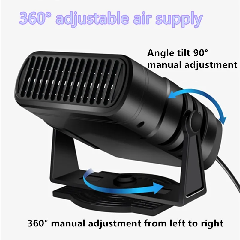 Car Hot Air Heater Fast Quick Cooler Heating Blower Fan 2 in 1 Defogging Defroster Frost Fog Remove SUV Truck 12V 120W 24V 200W